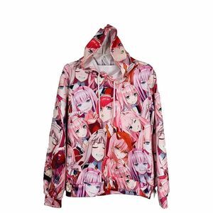 Darling in the‎ Franxx - Zero Two PM Pink Hoodie L/XL